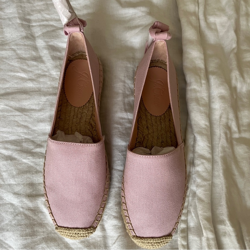 J Crew ankle tie espadrille size 8